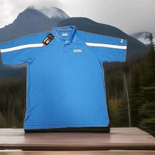 Snapple Logo Blue Lightweight Unser Armour Polo Shirt Mens XL