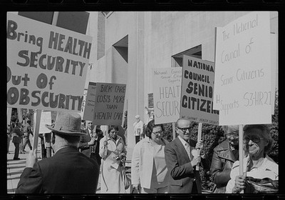 National Council of Senior Citizens... [picketing, health insurance plan]