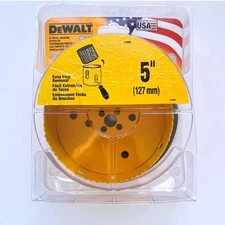DEWALT 5 inch Bi Metal Hole Saw Kit with Mandrel New