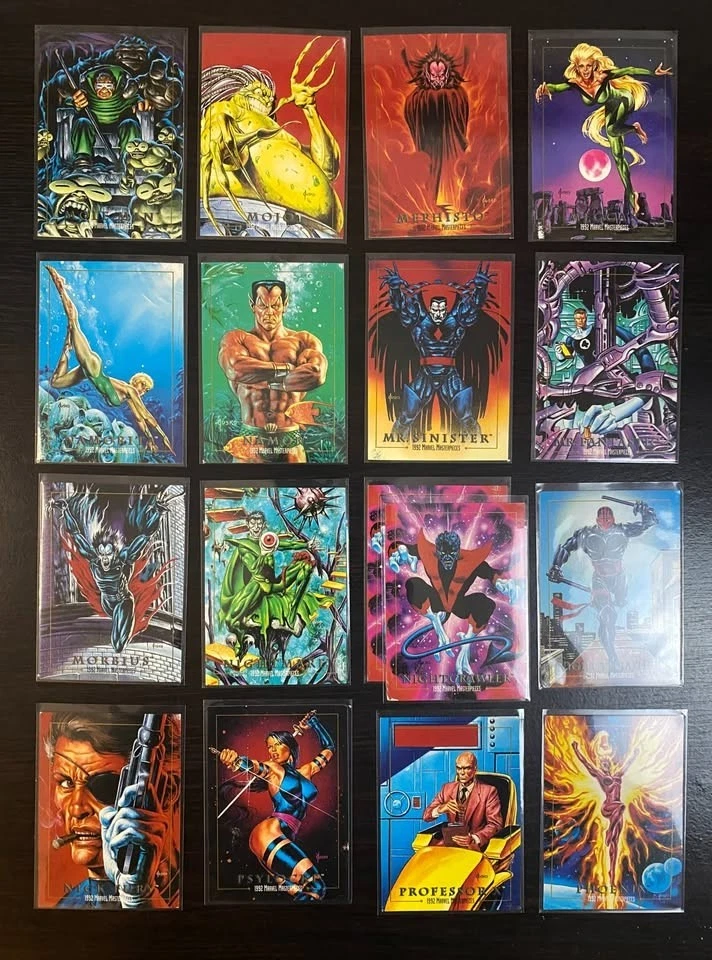 1992 Marvel Masterpieces NEAR COMPLETE 93 (of 100) BASE CARD SET LOT - Joe Jusko - Image 4 of 4