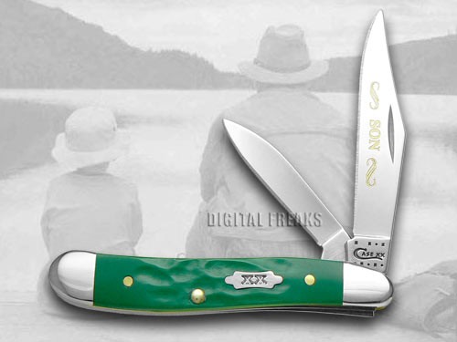 Case xx Son Peanut Knife Rough Green Handle 1/500 Stainless Pocket Knives ###1 - Bild 2 von 4