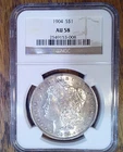 1904-P Morgan Silver Dollar NGC AU58 (008)