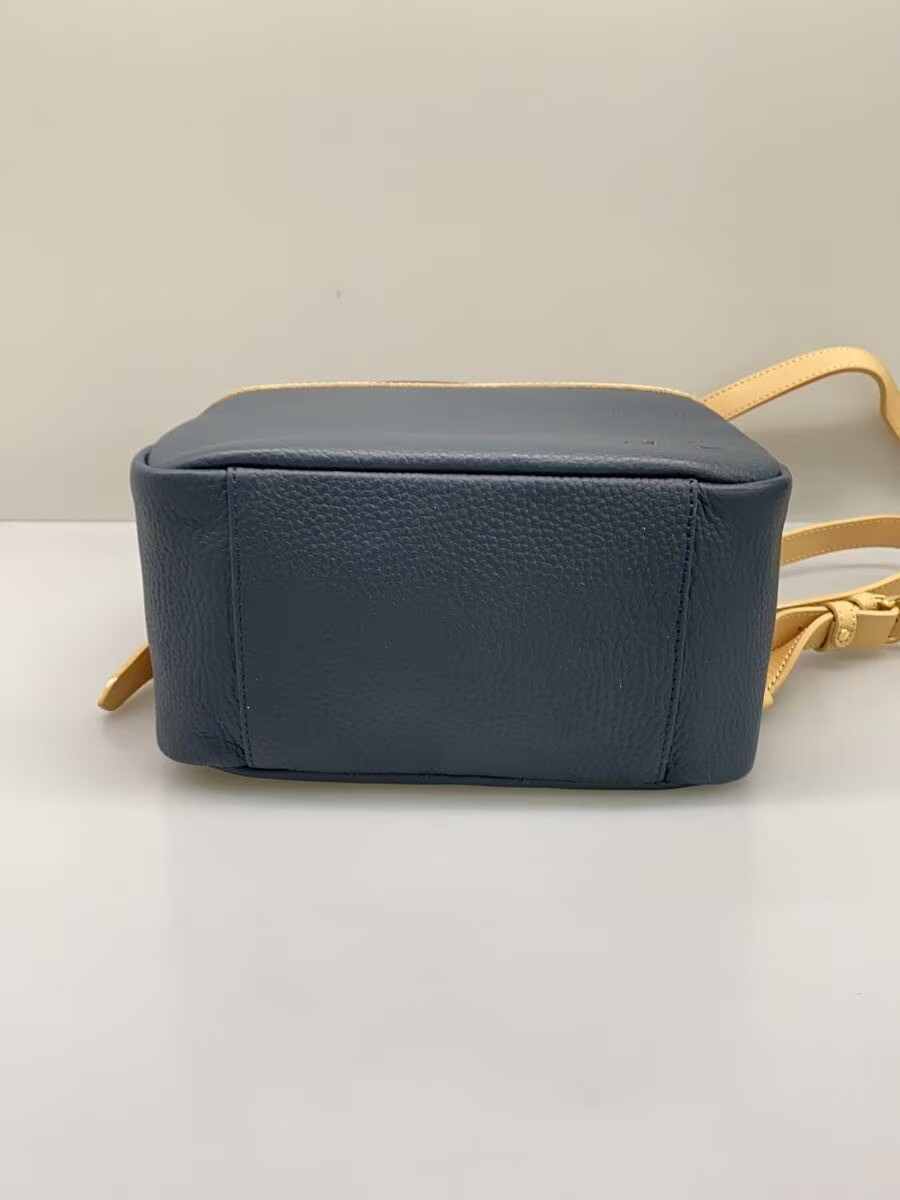 Kitamura Leather Backpack, Navy - image 4