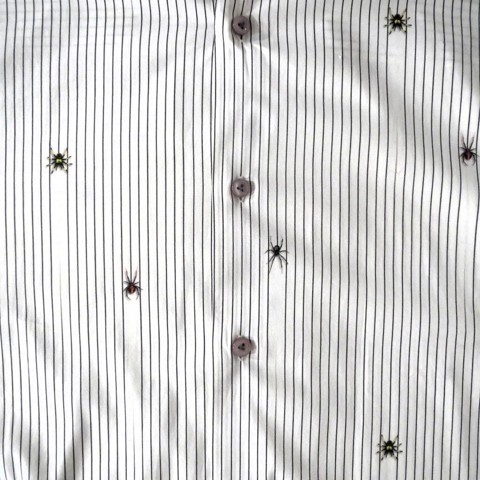 Disfraz de Vampiro Drácula Camisa de Vestir Arañas 2XL Viuda Negra Lujo Nahem Foto 3 de 4