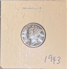 1943 MERCURY DIME 90% SILVER