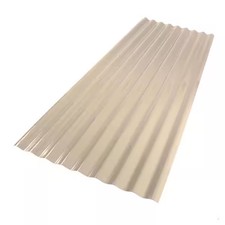 26 in. x 6 ft. Corrugated PVC Roof Panel in Beige