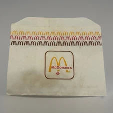 Vtg 1980s McDonalds Small French Fry Bag Canada 🇨🇦 Fast Food Ephemera Prop