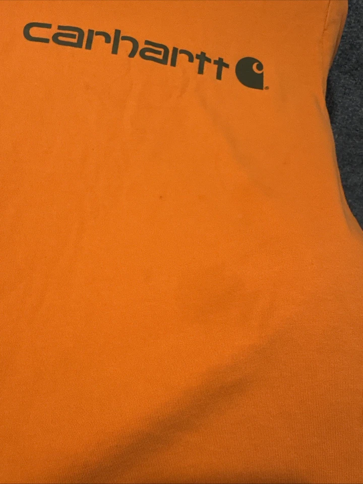 Carhartt Boy’s Size Medium M 10-12 Graphic Short Sleeve T-Shirt Orange TK6156-B - Image 4 of 4