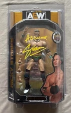 AEW Signed Ricky Starks  Action Figure Automgraphed with defender case