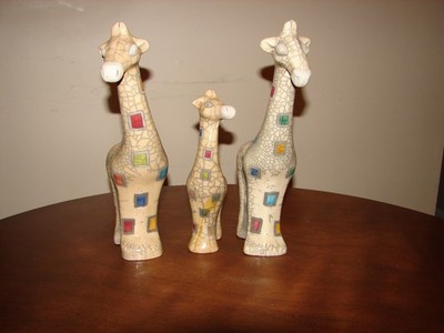 Handcrafted Giraffe, Made In South Africa Set of Three