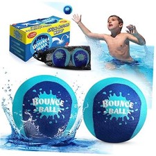 Water Skipping Ball 2-Pack Bounce Balls Water Bouncing Beach Balls Blue
