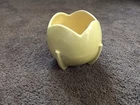 Vintage Art Deco Nelson McCoy Pottery  Tulip Ball Yellow Glazed Planter Vase
