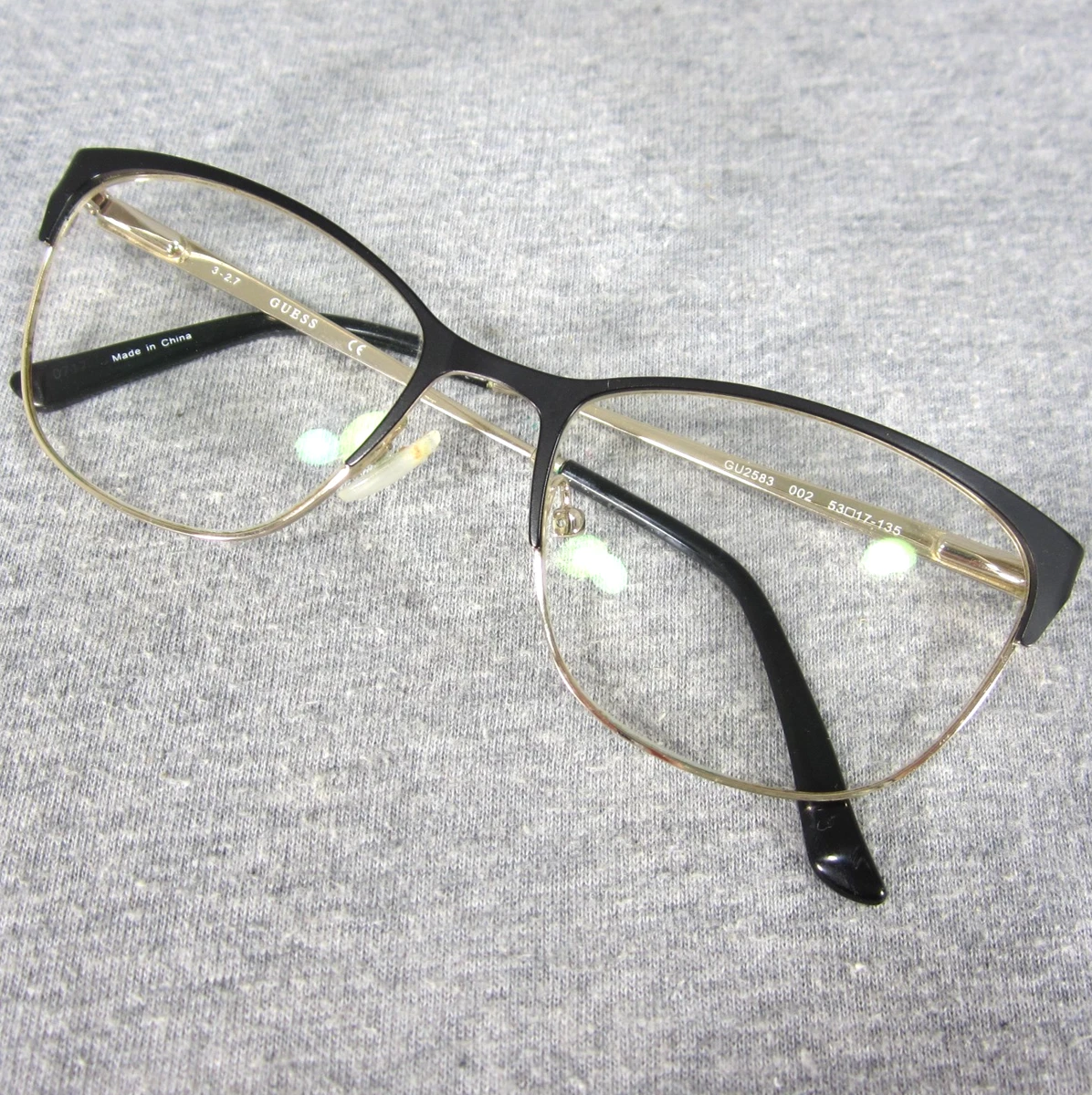 GUESS Eyeglasses GU50044-001-57 Size 57/17/rectangular BRAND NEW W CASE GUESS Silver Eyeglass Frames for sale | eBay main image 3