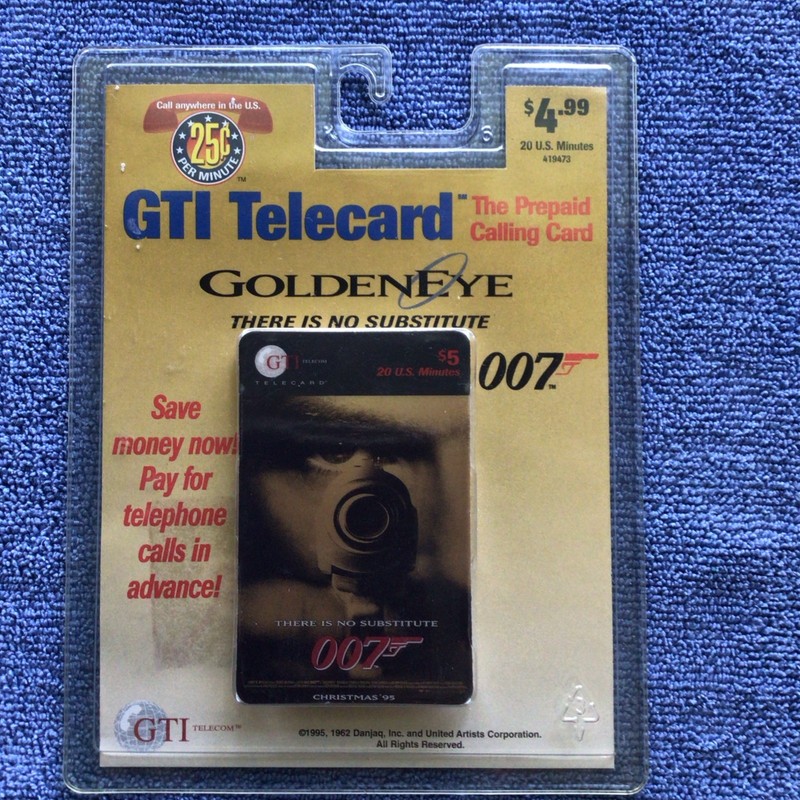 James Bond Goldeneye Poster Phone Card New Sealed OOP RARE Pierce Brosnan GTI