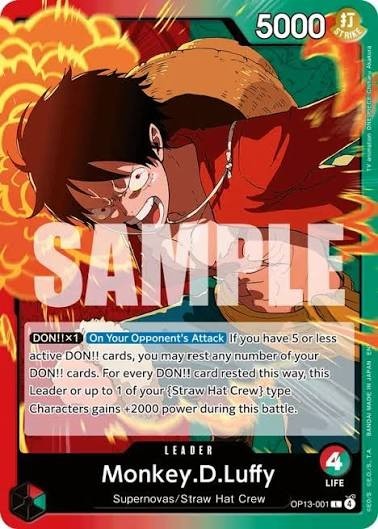 Choose Your Deck One Piece TCG Luffy R/G OP13 Leader | eBay