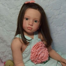 40'' Toddler Girl Unfinished Reborn Doll DIY Kit Hand-Rooted Hair Cloth Body Toy
