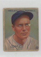 1933 Goudey Big League Chewing Gum R319 Wes Ferrell #218 Rookie RC 2k3
