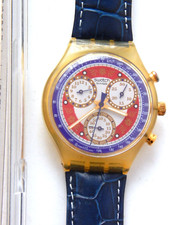 SWATCH CHRONO SCK107 OCEAN BREEZE gebraucht mit neuem Armband inkl. Box + Einleg