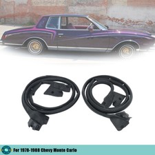 Door Sealant Strip 2pcs Fit For Chevy Monte Carlo 1978-1988 Ss-5025 Rubber Black