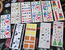 Creative Memories Studio Sticker Strip~U Choose~Confetti~Streamers~Party Misc.