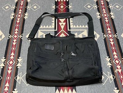 TUMI Black Expandable Laptop Briefcase Travel Work Bag