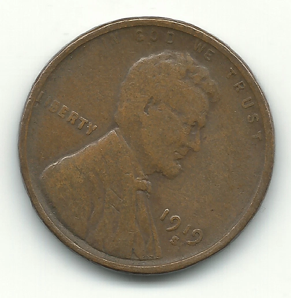アメリカ 1919年 S 1セント リンカーン 古銭 麦 M26071699 Circulated San Francisco 1919 Year Lincoln Wheat US Small Cents