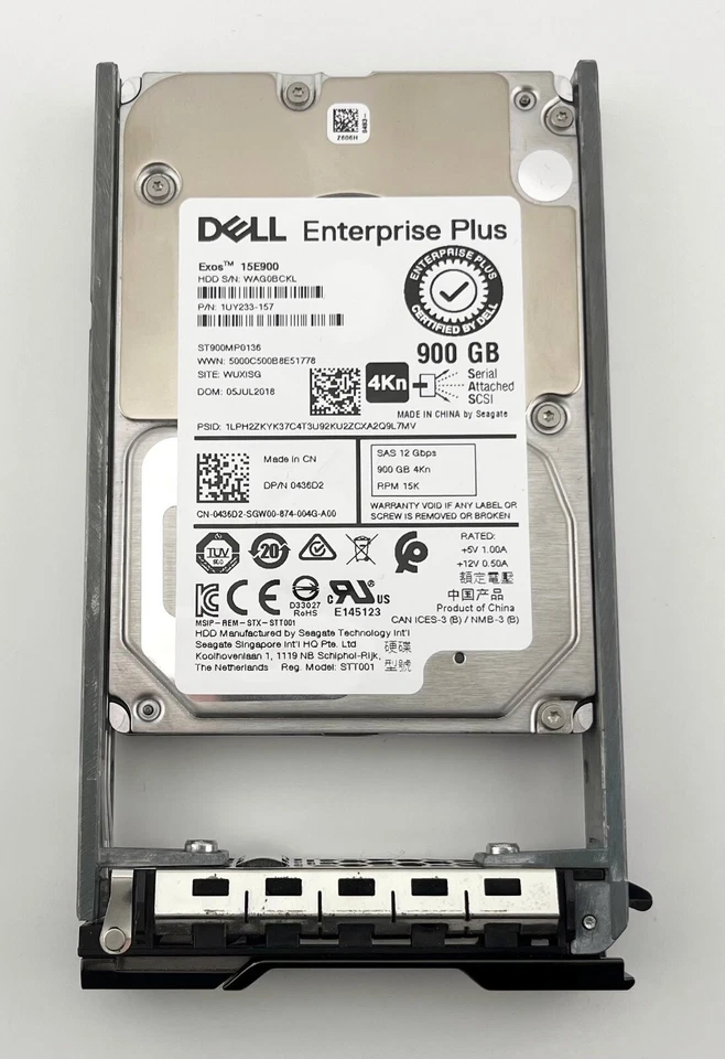 Dell 436D2 Compellent 900GB 12G SAS 15K rpm SFF (2.5-inch) Hard Drive - Image 3 of 3