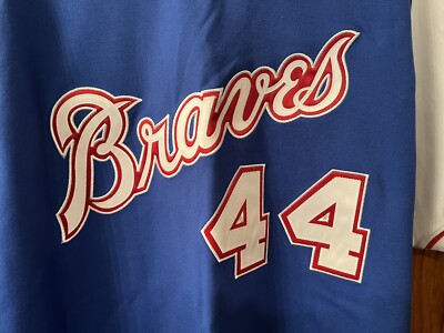 Atlanta Braves ユニフォーム 44 ミッチェルアンドネス 2XL Authentic Mitchell & Ness Atlanta Braves Hank Aaron Blue Jersey