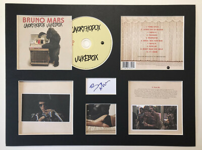 BRUNO MARS - Signed Autographed - UNORTHODOX JUKEBOX - Album Display Deluxe