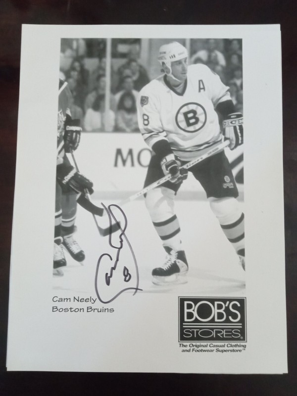 Cam Neely Bruins Signed 9"x11" Photo with Promo Program 6/11/1994 Excellent Cond