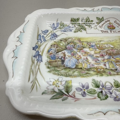ROYAL DOULTON BRAMBLE HEDGE RARE "THE PICNIC" RECTANGULAR PLATTER SERVING TRAY - Picture 2 of 19