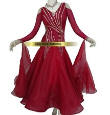  3098 Custom-made Purple Ballroom Modern Smooth Waltz Foxtrot Tango Dance dress