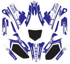 White Blue Graphics for Yamaha YZ400f YZ 400f 1998 1999 2000 2001 2002 Decals 