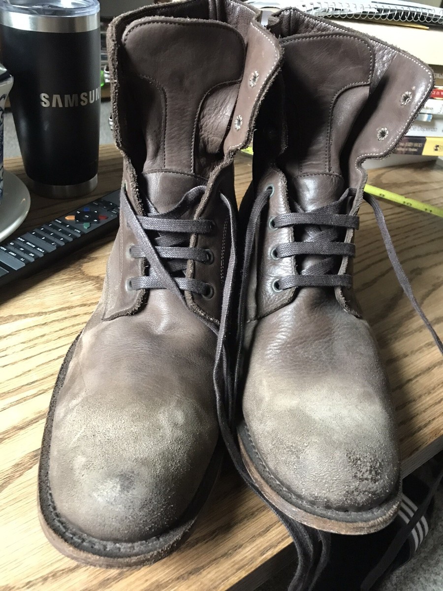 John Varvatos Mens Brown Combat Boots 9 | eBay display picture 3