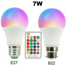10W RGB Led Bulb Light 16 Colour Changing Remote Control E27 Screw Lamp UK stoc