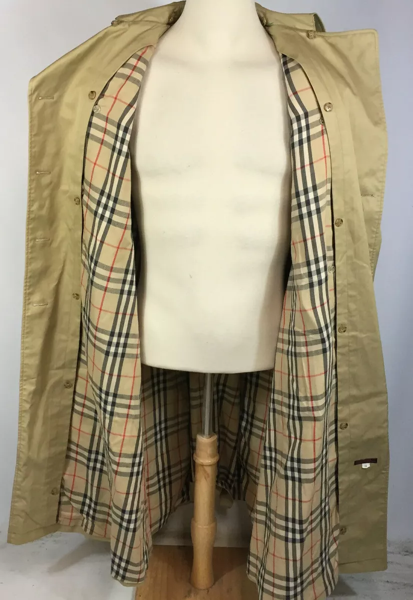 Vintage 60s Burberry Polish Khaki Plaid Lined Trench Jacket | eBay