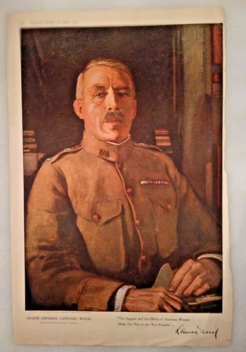 "Major Gen Leonard Wood & Dethroned" Pictorial Review 6/1919 Great War Paintings