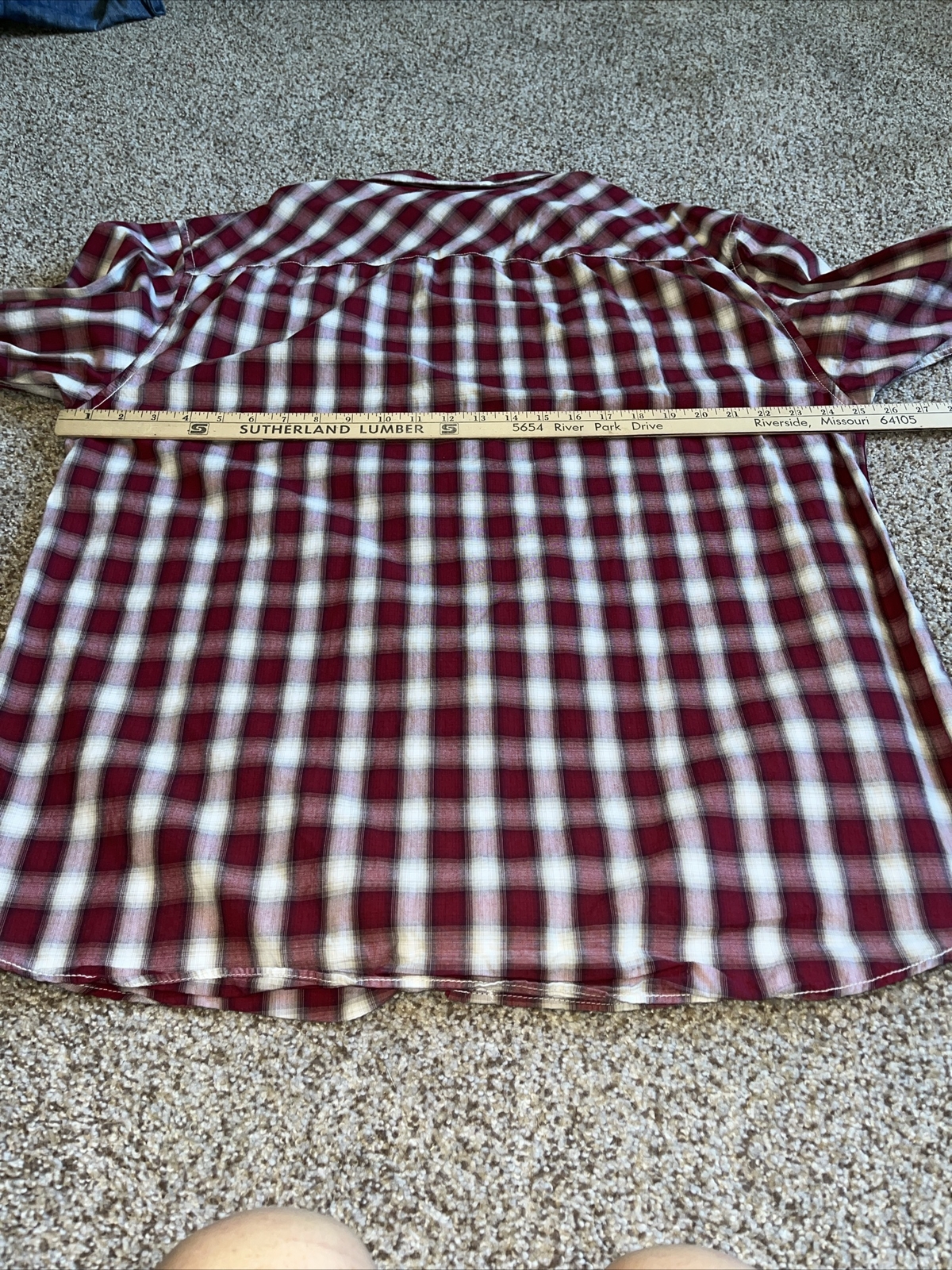 Nautica Jeans Co Mens XL Red Plaid Long Sleeve Button Up Logo Shirt - View 8