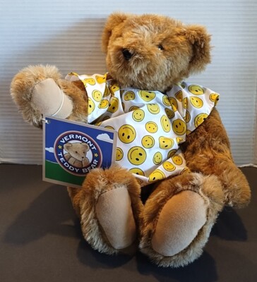 Vermont Teddy Bear Honey Colored Hospital Get Well w/ Tag and Box Hand Made VTG