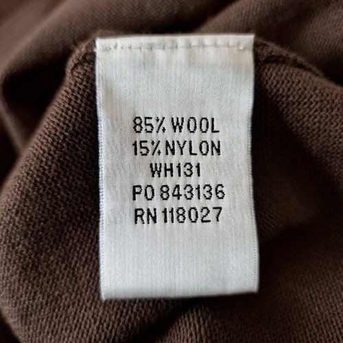 Boden Size 10r Chocolate Brown Wool Blend Midi Jumper Dress With Diamonte Collar - Picture 10 of 11