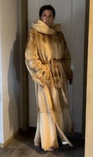Alexis & Gianni Sunrise Dyed Velour Sheared Mink Coat