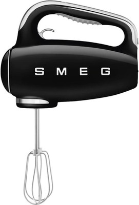 SMEG Black 50s Retro Style Electric Hand Mixer Set of Beaters Set of Dough Hooks