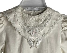 Vintage Rare Editions Girl  s Size 8 Dress Cottagecore Dress Cream Lace