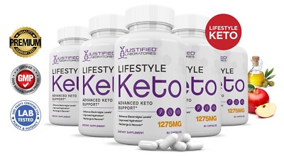 Lifestyle Keto ACV Pills 1275MG New Improved Formula 5 Pack