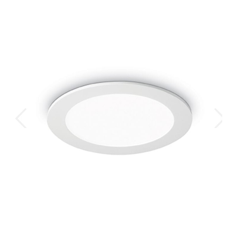 Groove Round Ideal Lux 20W | Faretto Incasso Design Bianco Opaco