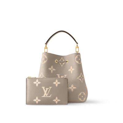 【日常に、上質な余裕を。】LV NeoNoe MM バッグ NIB Louis Vuitton Néonoé MM Gray/Cream M45555 With Pouch