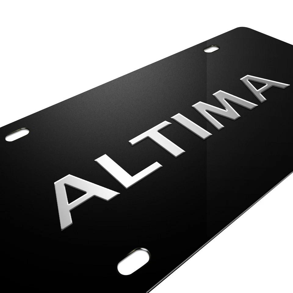 for Nissan Altima in 3D Black Stainless Steel License Plate - Image 2 of 3