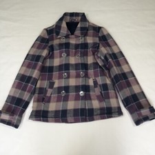 Volcom Womens Multicolour Plaid Jacket Size M Fleece Lined