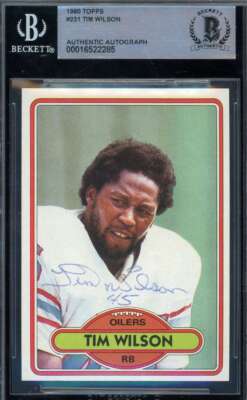 Tim Wilson Beckett BAS Signed 1980 Topps Rookie Autograph
