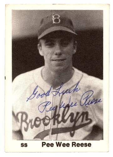 Pee Wee Reese Brooklyn Dodgers Original Sports Autographed Items